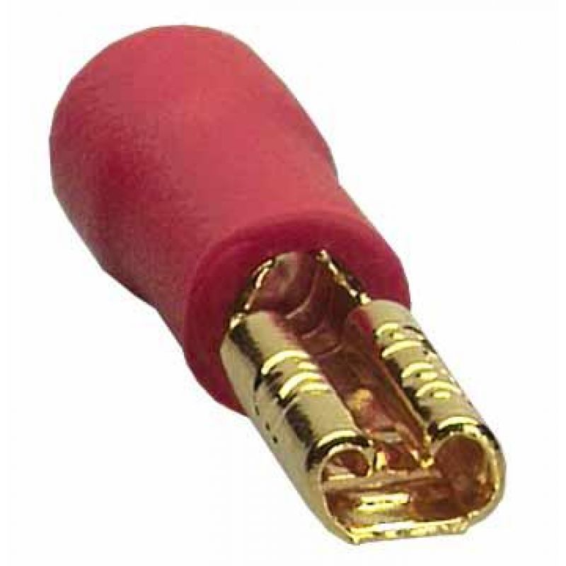 Flachstecker 2,8 mm, rot, für Kabel 0,75 1,5 mm², 10 St&u