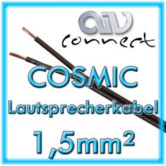 AIV Connect Lautsprecherkabel COSMIC 2x1,5 mm dunkelgrau-transparent frosted-look