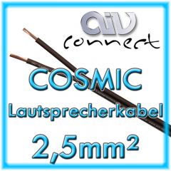 AIV Connect Lautsprecherkabel COSMIC 2x2,5 mm dunkelgrau-transparent frosted-look