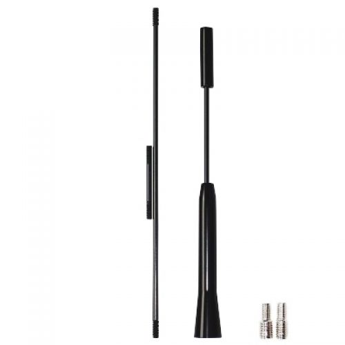 Aluminium Ersatzantennenstab schwarz Gewinde M5/M6, 17cm