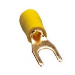 4,0 mm² Gabelkabelschuhe vergoldet 10 Stück gelb GKS-4,0