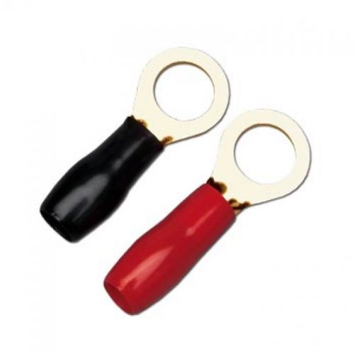 16 mm Ring-Kabelschuhe mit 12 mm Loch rot & schwarz, 2 Stck RKS-16-12 P2
