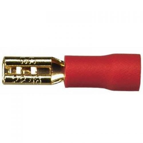 Flachstecker 2,8 mm, rot, für Kabel 0,75 - 1,5 mm², 10 Stück FS 2,8-1,5